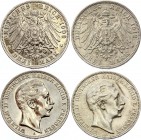 Germany - Empire Prussia Lot of Coins 1876 - 1912
All different denominations and dates. Silver, VF-AUNC. 4 Pieces in total