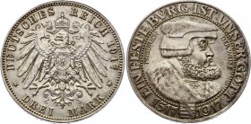 Germany - Empire Saxony 3 Mark 1917 Friedrich Der Weisse Restrike
KM# 1276; Silver, UNC; 400 Years of Reformation; Friedrich August III; Restrike of ...