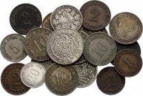 Germany - Empire Small Currencies Lot 1874 - 1918
19 Coins total. Including better dates. With Silver.