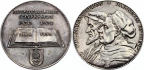 Germany Weimar Republic Medal "400th Anniversary of the Augsburg Confession" 1930 
Silver 21.72g 36mm; Obv: PHIL. MELANCHTHON * Dr. MARTIN LUTHER. Bu...