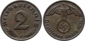 Germany - Third Reich 2 Reichspfennig 1936 F
KM# 90, UNC. (100$ in Krause)