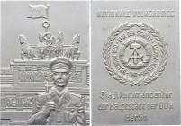 Germany Plaquette "National People's Army, City Commandery of the Capital of the GDR, Berlin" 
91.44g 49x69mm; Nationale Volksarmee Stadtkommandantur...