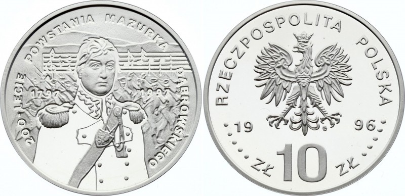 Poland 10 Zlotych 1996 MW Rare
Y# 318; Silver; Mintage 14000 Pieces; Mazurka of...