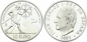 Spain 10 Euro 2002 
KM# 1078; Silver; Mintage 17703 Pieces; XIX Winter Olympics - Salt Lake City; Proof