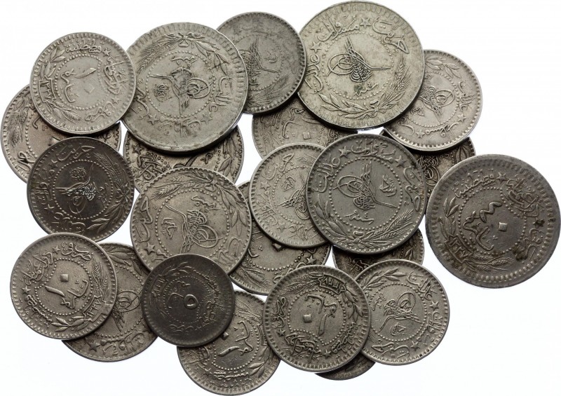 Turkey Lot of 23 Coins 1910 - 1921
5 10 20 40 Para AH 1327-1336