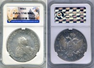 Russia 1 Rouble 1746 ММД NNR MS61
Bit# 133; Narrow Order Ribon; Silver. 3 Roubles by Petrov. NNR MS61.