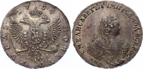 Russia 1 Rouble 1754 ММД EI
Bit# 134, Moscow Mint; 3 Roubles by Petrov. Silver, AUNC with original dark patina. Rare coin on practice. From old colle...