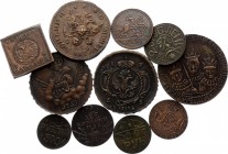 Russia Lot of Fantasy Coins
Lot of 11 fantasy coins on motives of Russian coins.