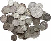 Russia Lot of Silver Currencies 1888 - 1924
Lot of 66 coins. VF-AUNC. Almost all different.