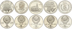 Russia - USSR Lot of 5 Coins 1983 - 1991
1-5 Roubles 1983-1991; Proof; Different Dates & Motives