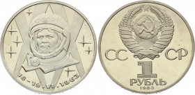 Russia - USSR 1 Rouble 1983
Y# 192.1; Proof; Leningrad Mint; First Woman in Space