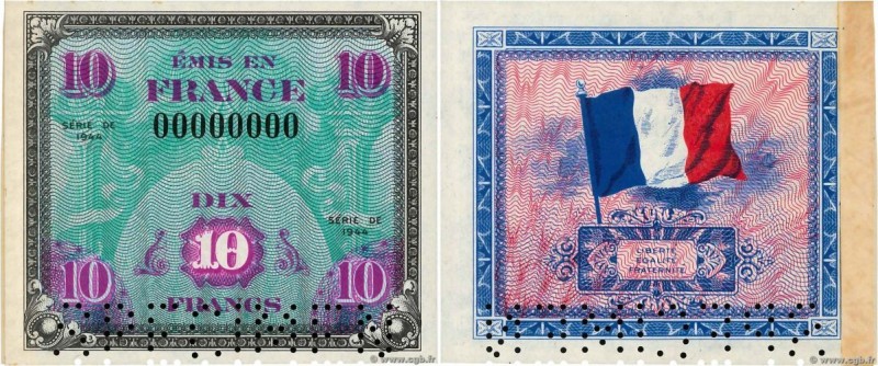 Country : FRANCE 
Face Value : 10 Francs DRAPEAU Spécimen 
Date : 1944 
Perio...