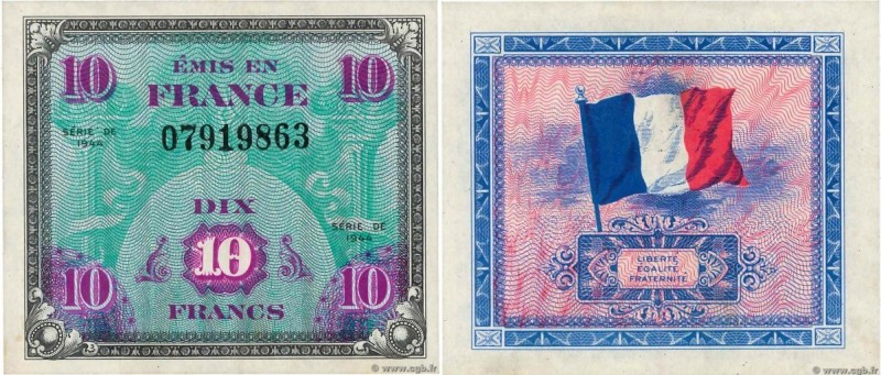 Country : FRANCE 
Face Value : 10 Francs DRAPEAU 
Date : 1944 
Period/Provinc...