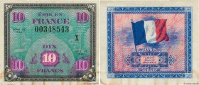 Country : FRANCE 
Face Value : 10 Francs DRAPEAU 
Date : 1944 
Period/Province/Bank : Trésor 
Catalogue reference : VF.18.02 
Additional referenc...