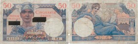 Country : FRANCE 
Face Value : 50 Francs SUEZ 
Date : 1956 
Period/Province/Bank : Trésor 
Catalogue reference : VF.41.01 
Additional reference :...