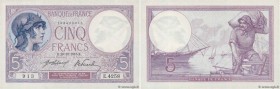 Country : FRANCE 
Face Value : 5 Francs VIOLET 
Date : 29 octobre 1918 
Period/Province/Bank : Banque de France, XXe siècle 
Catalogue reference :...