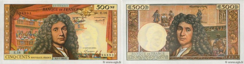 Country : FRANCE 
Face Value : 500 Nouveaux Francs MOLIÈRE 
Date : 02 janvier ...