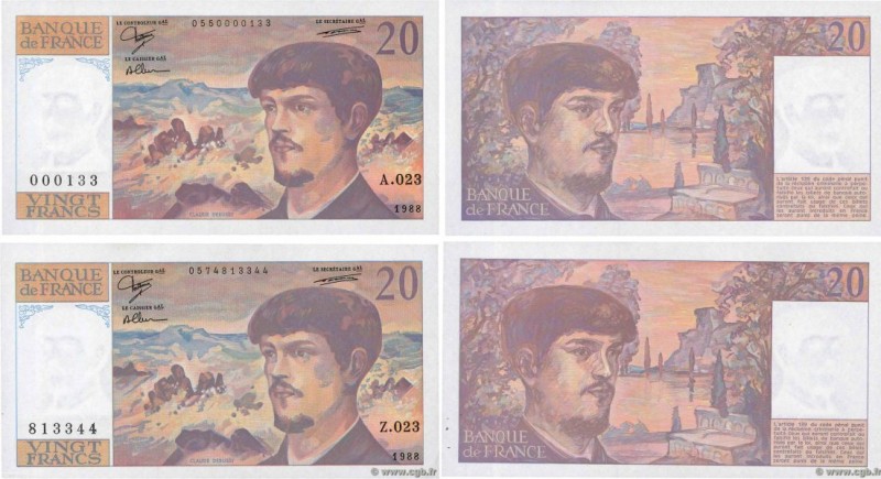 Country : FRANCE 
Face Value : 20 Francs DEBUSSY Lot 
Date : 1988 
Period/Pro...