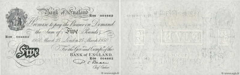 Country : ENGLAND 
Face Value : 5 Pounds 
Date : 25 mars 1950 
Period/Provinc...