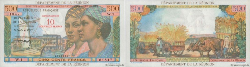 Country : REUNION ISLAND 
Face Value : 10 NF sur 500 Francs Pointe à Pitre 
Da...