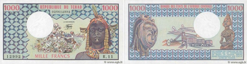 Country : CHAD 
Face Value : 1000 Francs 
Date : 01 avril 1978 
Period/Provin...