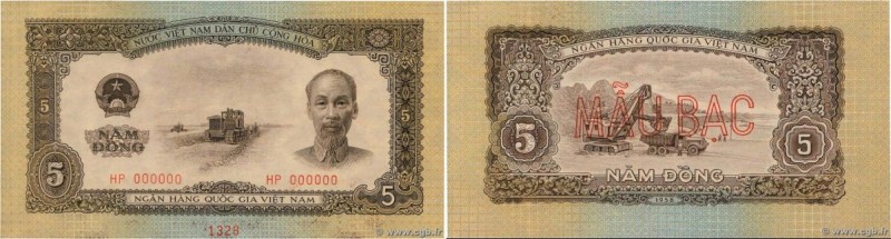 Country : VIETNAM 
Face Value : 5 Dong Spécimen 
Date : 1958 
Period/Province...