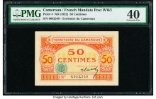 Cameroon Territoire Du Cameroun 50 Centimes ND (1922) Pick 4 PMG Extremely Fine 40. Pinholes.

HID09801242017