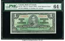 Canada Bank of Canada $1 2.1.1937 BC-21c PMG Choice Uncirculated 64 EPQ. 

HID09801242017