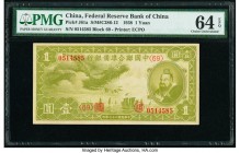 China Federal Reserve Bank of China 1 Yuan 1938 Pick J61a S/M#C286-12 PMG Choice Uncirculated 64 EPQ. 

HID09801242017