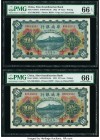 China Sino-Scandinavian Bank, Peking 10 Yuan 1922 Pick S589A S/M#H192-5b Two Consecutive Examples PMG Gem Uncirculated 66 EPQ (2). 

HID09801242017