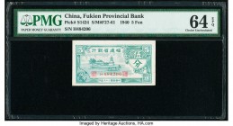 China Fukien Provincial Bank 5 Fen 1940 Pick S1424 S/M#F27-61 PMG Choice Uncirculated 64 EPQ. 

HID09801242017