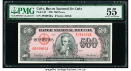 Cuba Banco Nacional de Cuba 500 Pesos 1950 Pick 83 PMG About Uncirculated 55. 

HID09801242017