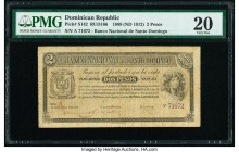 Dominican Republic Banco Nacional de Santo Domingo 2 Pesos 1889 (ND 1912) Pick S142 PMG Very Fine 20. 

HID09801242017