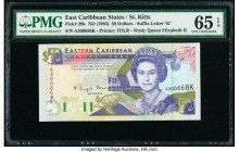 East Caribbean States Central Bank, St. Kitts 50 Dollars ND (1993) Pick 29k PMG Gem Uncirculated 65 EPQ. 

HID09801242017