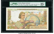 France Banque de France 10,000 Francs 4.11.1954 Pick 132d PMG Very Fine 25 Net. Repaired.

HID09801242017