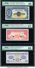 Great Britain British Military Authority 5 Pounds; 10 Shillings (2) ND (1958); ND (1956); ND (1962) Pick M23; M28b; M35b Three Examples PMG Gem Uncirc...