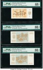 Lithuania Bank of Lithuania 1 (Talonas); 500 Talonu (2) 1992; 1993 Pick 39; 46 (2) Three Examples PMG Superb Gem Unc 68 EPQ; Gem Uncirculated 66 EPQ (...