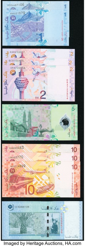 A Selection of Ten Modern Notes from Malaysia. Choice Crisp Uncirculated. 

HID0...