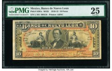 Mexico Banco de Nuevo Leon 10 Pesos 16.9.1910 Pick S361c M435 PMG Very Fine 25. Rust removal.

HID09801242017