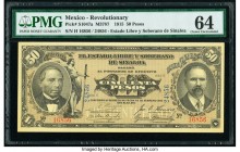 Mexico El Estado Libre y Soberano de Sinaloa 50 Pesos 22.2.1915 Pick S1047a M3787 PMG Choice Uncirculated 64. 

HID09801242017