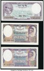 Nepal Government of Nepal 5 Mohru ND (1951) Pick 2b; ND (1951) Pick 5; ND (1960) Pick 9 Crisp Uncirculated. Staple holes at issue; minor rust.

HID098...