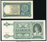 Slovakia Slovak National Bank 100 Korun 7.10. 1940 Pick 10a; 500 Korun 12.7.1941 Pick 12a Choice Crisp Uncirculated. 

HID09801242017