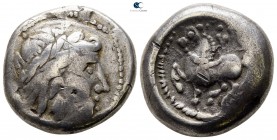Eastern Europe. "Dachreiter" type. Imitations of Philip II of Macedon 200-100 BC. Tetradrachm AR