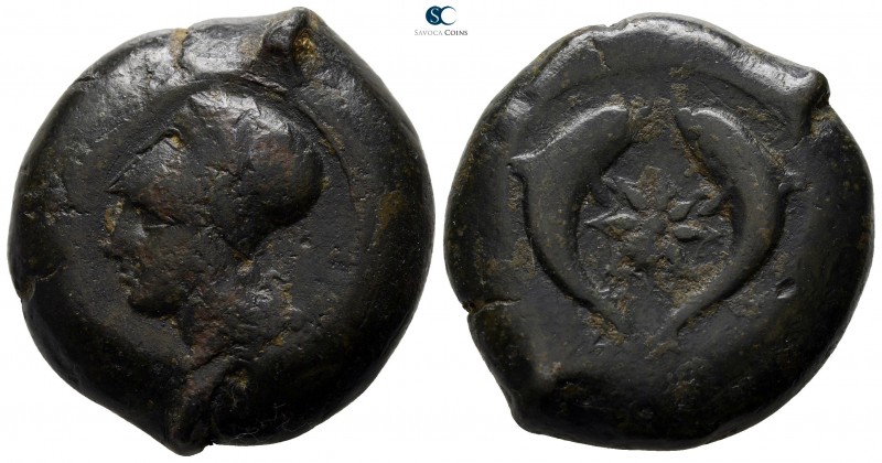 Sicily. Syracuse. Dionysios I 405-367 BC. 
Drachm Æ

30mm., 31,83g.

[ΣYPA]...