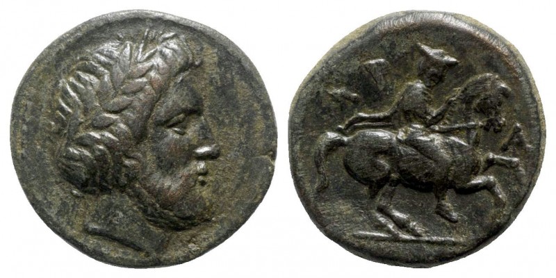 Thessaly. Krannon circa 400-300 BC. 
Bronze Æ

18mm., 4,77g.

Laureate head...
