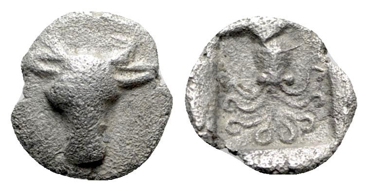 Euboea. Eretria circa 500-465 BC. 
Obol AR

8mm., 0,51g.

Facing bull's hea...
