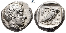 Attica. Athens 459-449 BC. Struck during the period of Cimon's exile and until his death. Tetradrachm AR