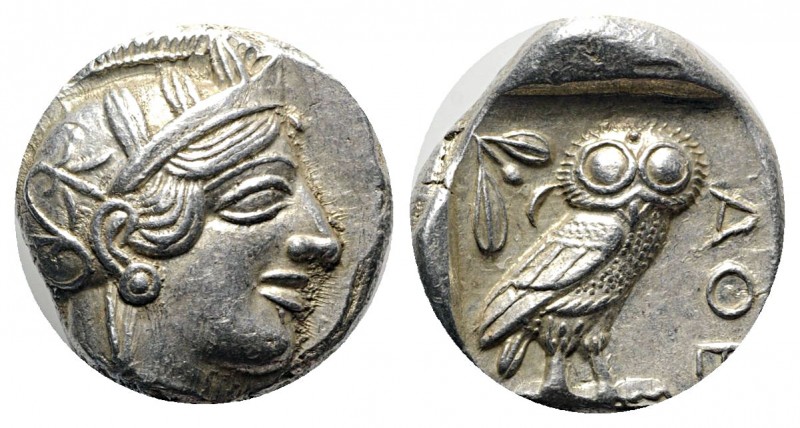 Attica. Athens circa 454-404 BC. 
Tetradrachm AR

24mm., 17,23g.

Head of A...