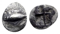 Mysia. Kyzikos circa 550-480 BC. Tetartemorion AR