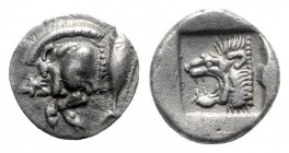 Mysia. Kyzikos circa 480-450 BC. Diobol AR